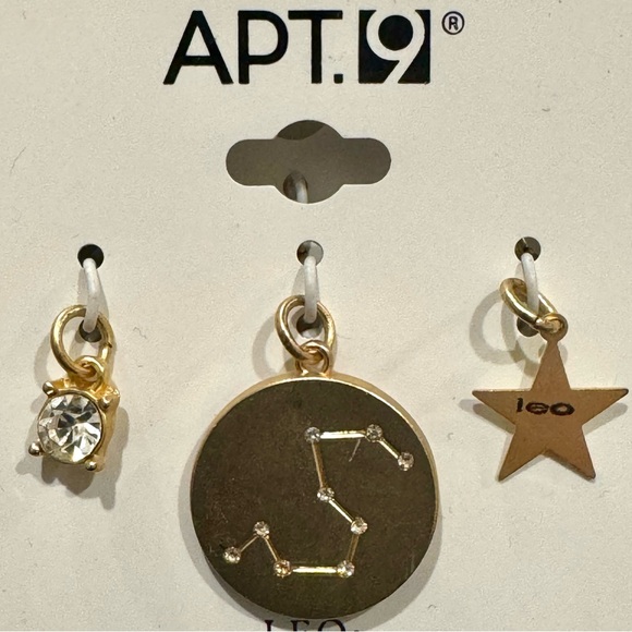 APT.9  3Pc ZODIAC Dangle Charms LEO - Picture 2 of 3